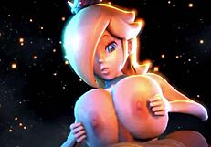rosalina & peach titfuck
