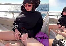 Want to see creamy pleasures on the yacht at sea?