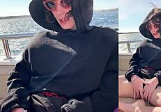 Want to see creamy pleasures on the yacht at sea?