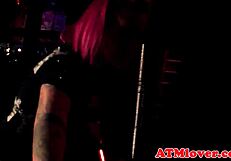 Highheeled lesbians asslicking and fingering with gaping and masturbation