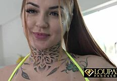 Can This Tattooed Redhead Handle Cum In Her Mouth From Malu Paz?