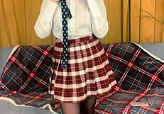 Busty Teacher Plays With Strapon!