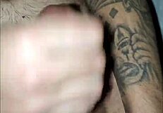 Slutty housewife delivers deepthroat blowjob and handjob to her husband