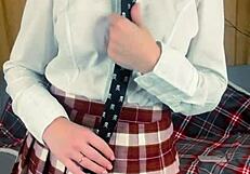 Busty Teacher Plays With Strapon!