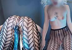 Can petite blonde handle bbc like a pro with fake creampie?