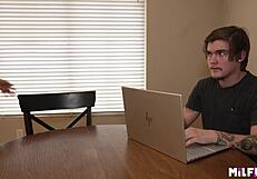 Mature Cougar Seduces Her Boyfriends Son