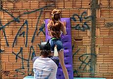 Hand in ass of horny young slut sex toy.