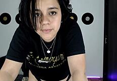 Hot Girl Engages in Playful Teasing During Her Webcam Session, Showing Off Her Moves and Flirting with Viewers