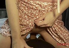 Step-mom teaches pulling out in conversational lesson