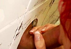 sexy redhead fucks glory hole dick xxx - european sexxx!