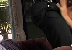 Outdoor balcony exercises with squats and pushups