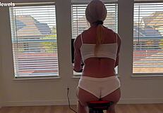 me getting off the peloton and stripping down for you!