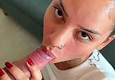 I Swallow Every Drop - Brunette Nasty Latina Deepthroat Pov
