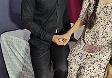 Desi Bhabhi Fucks Husband in Bedroom, Cum Inside Pussy