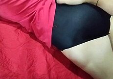 I spied on my stepsister in the bathroom. She forced me to fuck her big ass.