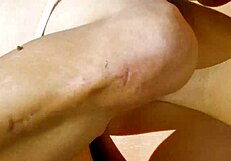 Passionate fucking with beautiful blonde cougar outdoors