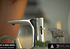 Gorgeous Brunette Nicole Love Gets Hot Facial After Wild Anal Sex