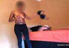 hot ebony babe strips and teases her wet pussy for you... what do you think?