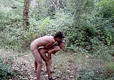 She explores the forest looking for a secluded spot