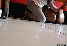 hot ebony babe strips and teases her wet pussy for you... what do you think?