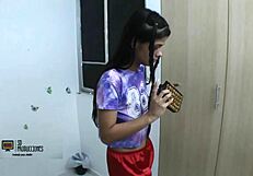 Latina Stepdaughter Begs Stepfather To Fuck Her In Real Sex