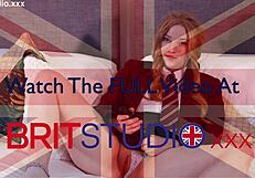 Posh redhead student guides jerk off instructions for cum release