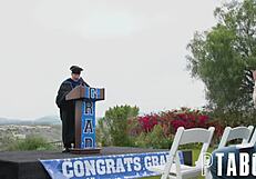 Alona catches stepdad scotty fucking lily and joins the threesome at grad party