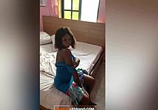 Real amateur ebony babes lick black pussy in homemade lesbian hookup