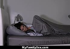 Latina Stepdaughter Serena Santos Starts Masturbating And Gets Caught To Sleeping Stepdad So She Deepthroated His Cock Hide From Stepmom - Myfamilysex