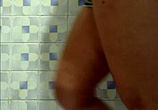 a madura gets caught in a public bathroom flashing