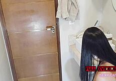 He fucked me in family party bathroom, I sucked his dick and choked