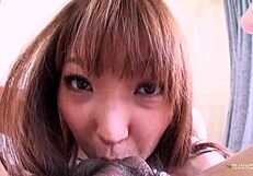 The vibrator teasing her clit makes this asian brunette crave a real cock! Desperate now?