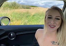 Shy German teen explores outdoor fun with strangers.