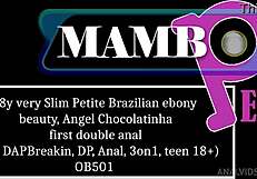 18y slim petite brazilian ebony angel chocolatinha's first double anal dp dap breakin with 3on1 teen action!!