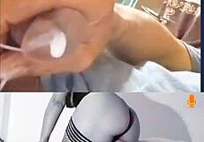 cum tribute to hotty puttta milf, lots of cum on her shaved pussy