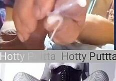 cum tribute to hotty puttta milf, lots of cum on her shaved pussy