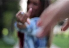 sexy girl dances in street with aarina park live model