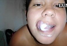 Venezolana Gives Quick Blowjob With Cum In Mouth