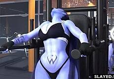 I-I just can't stop thinking about that widowmaker getting fucked so wildly, her big cock pounding deep in my mind.