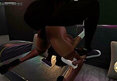 Second Life Black Man Fucks Asian Woman On A Couch