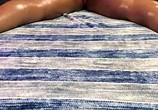 i melted this sexy chocolate queen with a hot massage and ass spreading