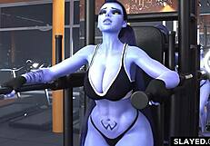 I-I just can't stop thinking about that widowmaker getting fucked so wildly, her big cock pounding deep in my mind.