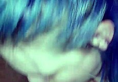 nasty slut giving a sloppy blowjob to that big black cock