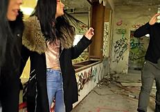 Julia Parker and Maria Gail Engage in Risky No-Condom FFM Threesome at Lost Location