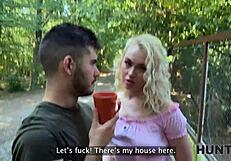 Blonde Cuckolds Boyfriend in Amateur Outdoor Fuck