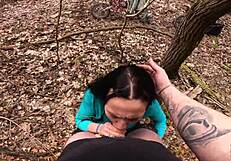 dirtbike ride turns wild with outdoor fucking and cumshots