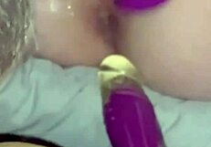 First time using large toys close-up