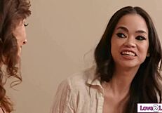 my asian stepmom and stepaunt dominated me with face sitting and intense squirting