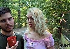 Blonde Cuckolds Boyfriend in Amateur Outdoor Fuck