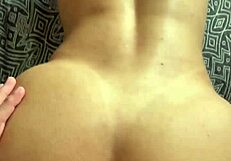 tanned beauty lets young guy cum inside her pussy - jess ksada full on red